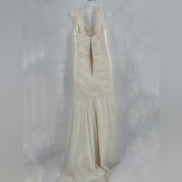 Victoria James Ronald Joyce white wedding dress with train size 12 - Picture 11 of 11